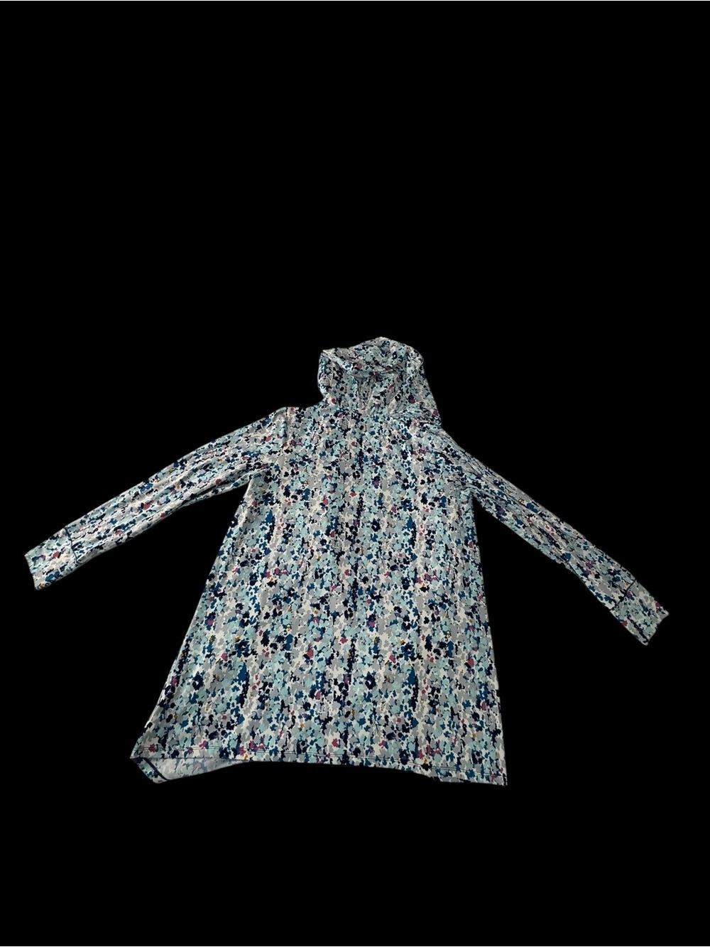 Cuddl duds Lightweight Floral Hooded Cardigan - Blue Multi - Picture 4 of 6